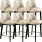 Scandinavian Solid Wood Bar Stools Indoor Stool with Footrest Beige 6 Piece Set Clearhalo 'Bar Furniture' 'Bar Stools' 'bar_stools' 'furn' 'furn_bar_stools' 'Furniture' 'Kitchen & Dining Furniture' 7238017