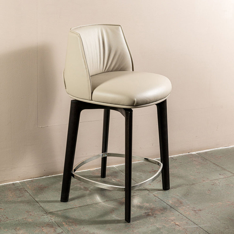 Scandinavian Solid Wood Bar Stools Indoor Stool with Footrest Clearhalo 'Bar Furniture' 'Bar Stools' 'bar_stools' 'furn' 'furn_bar_stools' 'Furniture' 'Kitchen & Dining Furniture' 7238018