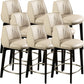 Scandinavian Solid Wood Bar Stools Indoor Stool with Footrest Beige 8 Piece Set Clearhalo 'Bar Furniture' 'Bar Stools' 'bar_stools' 'furn' 'furn_bar_stools' 'Furniture' 'Kitchen & Dining Furniture' 7238019