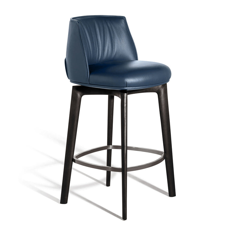 Scandinavian Solid Wood Bar Stools Indoor Stool with Footrest Clearhalo 'Bar Furniture' 'Bar Stools' 'bar_stools' 'furn' 'furn_bar_stools' 'Furniture' 'Kitchen & Dining Furniture' 7238020