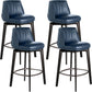 Scandinavian Solid Wood Bar Stools Indoor Stool with Footrest Blue 4 Piece Set Clearhalo 'Bar Furniture' 'Bar Stools' 'bar_stools' 'furn' 'furn_bar_stools' 'Furniture' 'Kitchen & Dining Furniture' 7238023