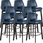 Scandinavian Solid Wood Bar Stools Indoor Stool with Footrest Blue 8 Piece Set Clearhalo 'Bar Furniture' 'Bar Stools' 'bar_stools' 'furn' 'furn_bar_stools' 'Furniture' 'Kitchen & Dining Furniture' 7238025