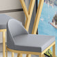 Grey Faux Leather Dining Stool Low Back Bar Stool with Metal Base