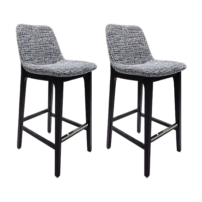 Scandinavische binnenbarkrukken massieve houten kruk met voetsteun