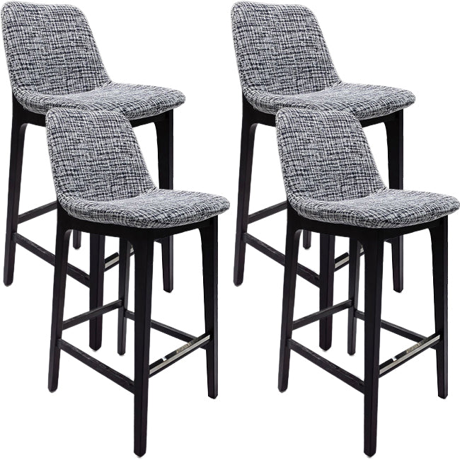 Scandinavische binnenbarkrukken massieve houten kruk met voetsteun