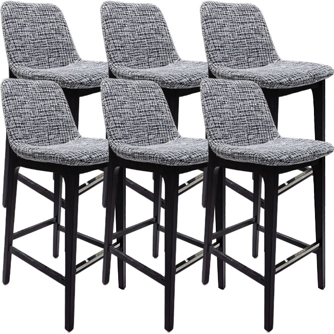 Scandinavische binnenbarkrukken massieve houten kruk met voetsteun