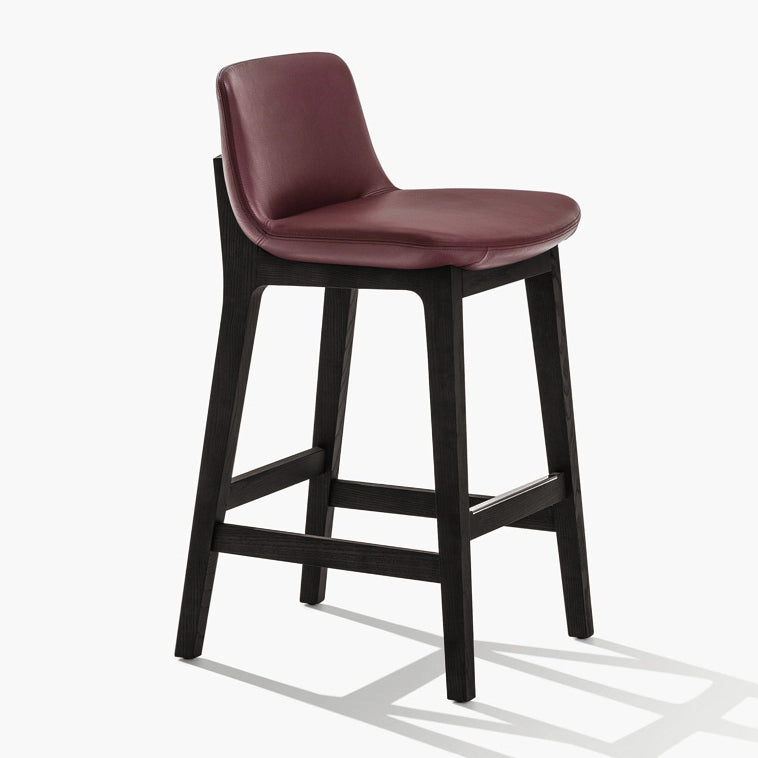 Scandinavische binnenbarkrukken massieve houten kruk met voetsteun