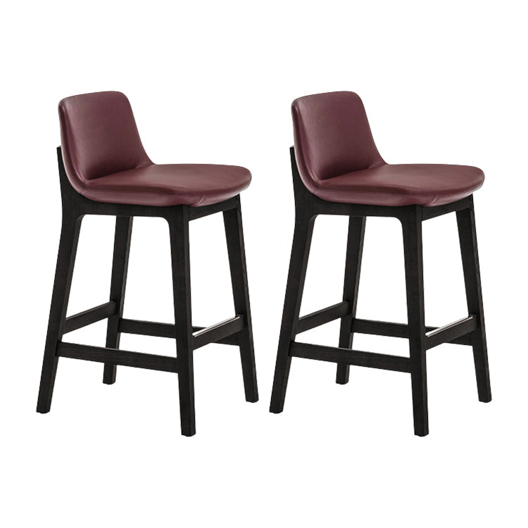 Scandinavische binnenbarkrukken massieve houten kruk met voetsteun