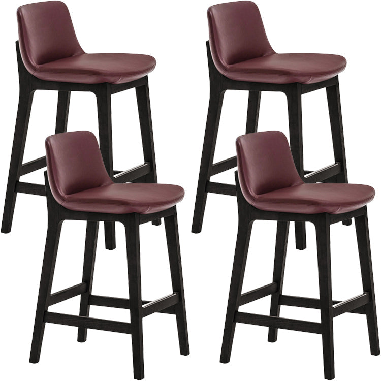 Scandinavische binnenbarkrukken massieve houten kruk met voetsteun