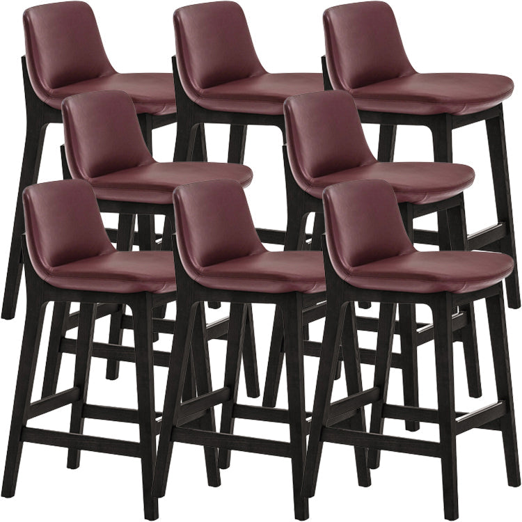 Scandinavische binnenbarkrukken massieve houten kruk met voetsteun