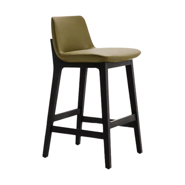 Scandinavische binnenbarkrukken massieve houten kruk met voetsteun