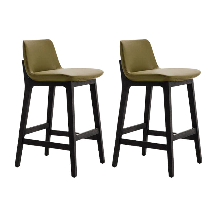 Scandinavische binnenbarkrukken massieve houten kruk met voetsteun