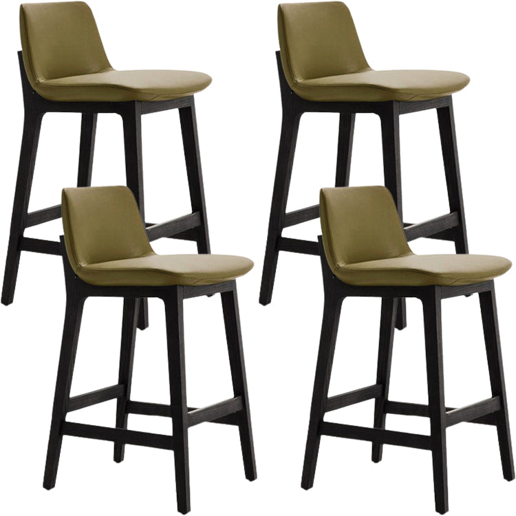 Scandinavische binnenbarkrukken massieve houten kruk met voetsteun