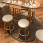 Round Faux Leather Dining Stool Backless Bar Stool with Metal Base Clearhalo 'Bar Furniture' 'Bar Stools' 'bar_stools' 'furn' 'furn_bar_stools' 'Furniture' 'Kitchen & Dining Furniture' 7238076