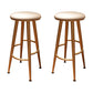 Round Faux Leather Dining Stool Backless Bar Stool with Metal Base Gold 2 Piece Set Clearhalo 'Bar Furniture' 'Bar Stools' 'bar_stools' 'furn' 'furn_bar_stools' 'Furniture' 'Kitchen & Dining Furniture' 7238084