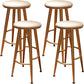 Round Faux Leather Dining Stool Backless Bar Stool with Metal Base Gold 4 Piece Set Clearhalo 'Bar Furniture' 'Bar Stools' 'bar_stools' 'furn' 'furn_bar_stools' 'Furniture' 'Kitchen & Dining Furniture' 7238086