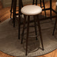 Round Faux Leather Dining Stool Backless Bar Stool with Metal Base Clearhalo 'Bar Furniture' 'Bar Stools' 'bar_stools' 'furn' 'furn_bar_stools' 'Furniture' 'Kitchen & Dining Furniture' 7238091