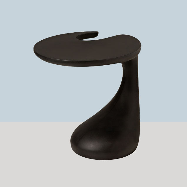 Naturally Shaped Accent Side Table Plastic C Side Table Side End Snack Table Black 1 Clearhalo 'Coffee & Accent Tables' 'End & Side Tables' 'end_side_tables' 'furn' 'furn_end_side_tables' 'Furniture' 'Living Room Furniture' 7238162
