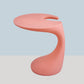 Naturally Shaped Accent Side Table Plastic C Side Table Side End Snack Table Pink 1 Clearhalo 'Coffee & Accent Tables' 'End & Side Tables' 'end_side_tables' 'furn' 'furn_end_side_tables' 'Furniture' 'Living Room Furniture' 7238167