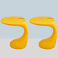 Naturally Shaped Accent Side Table Plastic C Side Table Side End Snack Table Yellow 2 Clearhalo 'Coffee & Accent Tables' 'End & Side Tables' 'end_side_tables' 'furn' 'furn_end_side_tables' 'Furniture' 'Living Room Furniture' 7238173