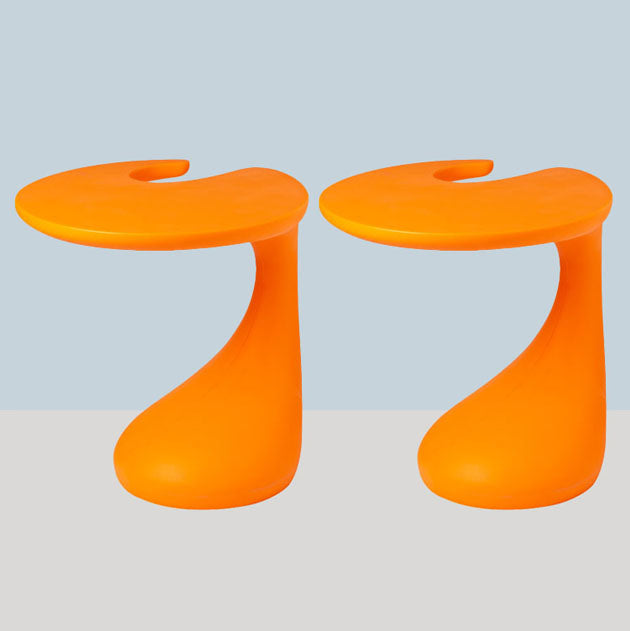 Naturally Shaped Accent Side Table Plastic C Side Table Side End Snack Table Orange 2 Clearhalo 'Coffee & Accent Tables' 'End & Side Tables' 'end_side_tables' 'furn' 'furn_end_side_tables' 'Furniture' 'Living Room Furniture' 7238176