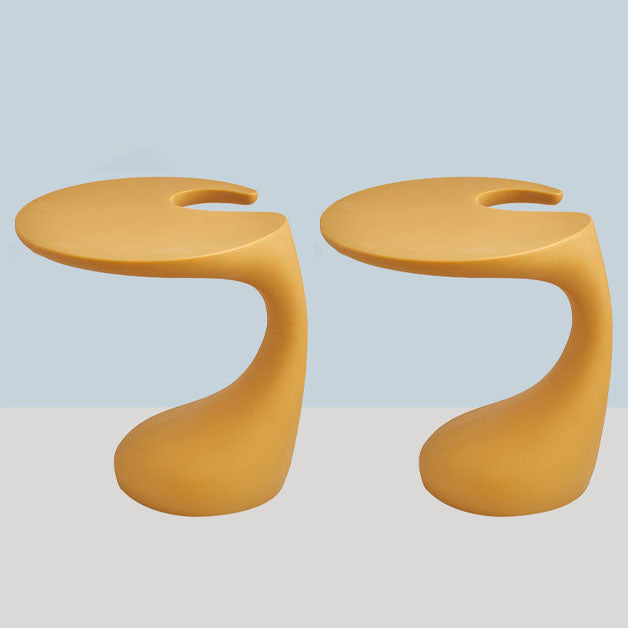 Naturally Shaped Accent Side Table Plastic C Side Table Side End Snack Table Ginger 2 Clearhalo 'Coffee & Accent Tables' 'End & Side Tables' 'end_side_tables' 'furn' 'furn_end_side_tables' 'Furniture' 'Living Room Furniture' 7238180