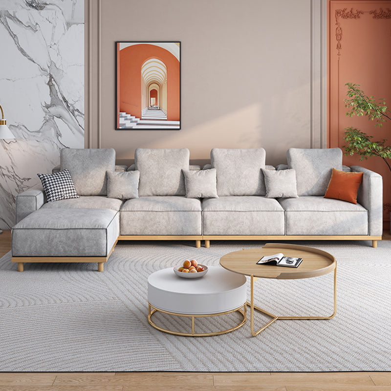 Sala de estar de sofás seccional reversible en forma de L seccionalios duraderos