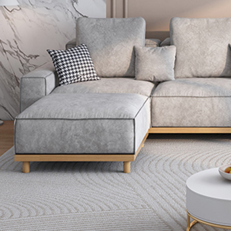 Sala de estar de sofás seccional reversible en forma de L seccionalios duraderos