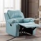 Traditional Swivel Rocker Standard Recliner 35.4" Wide Solid Color Recliner Chair Sky Blue Faux Leather Clearhalo 'Chairs & Seating' 'furn' 'furn_recliners' 'Furniture' 'Living Room Furniture' 'Recliners' 7238282