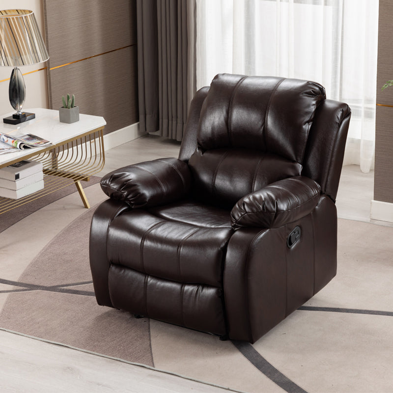 Traditional Swivel Rocker Standard Recliner 35.4" Wide Solid Color Recliner Chair Clearhalo 'Chairs & Seating' 'furn' 'furn_recliners' 'Furniture' 'Living Room Furniture' 'Recliners' 7238283