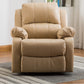 Traditional Swivel Rocker Standard Recliner 35.4" Wide Solid Color Recliner Chair Light Khaki Faux Leather Clearhalo 'Chairs & Seating' 'furn' 'furn_recliners' 'Furniture' 'Living Room Furniture' 'Recliners' 7238288