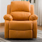 Traditional Swivel Rocker Standard Recliner 35.4" Wide Solid Color Recliner Chair Orange Faux Leather Clearhalo 'Chairs & Seating' 'furn' 'furn_recliners' 'Furniture' 'Living Room Furniture' 'Recliners' 7238292