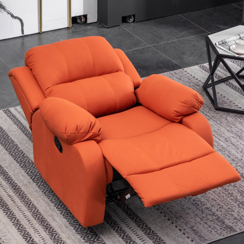 Traditional Swivel Rocker Standard Recliner 35.4" Wide Solid Color Recliner Chair Red Tech Cloth Clearhalo 'Chairs & Seating' 'furn' 'furn_recliners' 'Furniture' 'Living Room Furniture' 'Recliners' 7238294