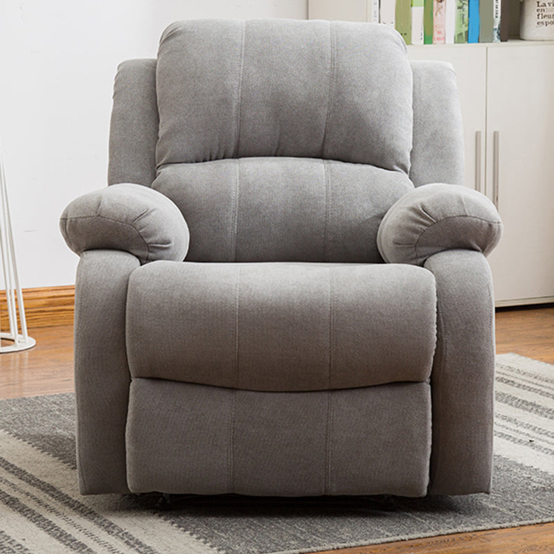 Traditional Swivel Rocker Standard Recliner 35.4" Wide Solid Color Recliner Chair Grey Flannel Clearhalo 'Chairs & Seating' 'furn' 'furn_recliners' 'Furniture' 'Living Room Furniture' 'Recliners' 7238300