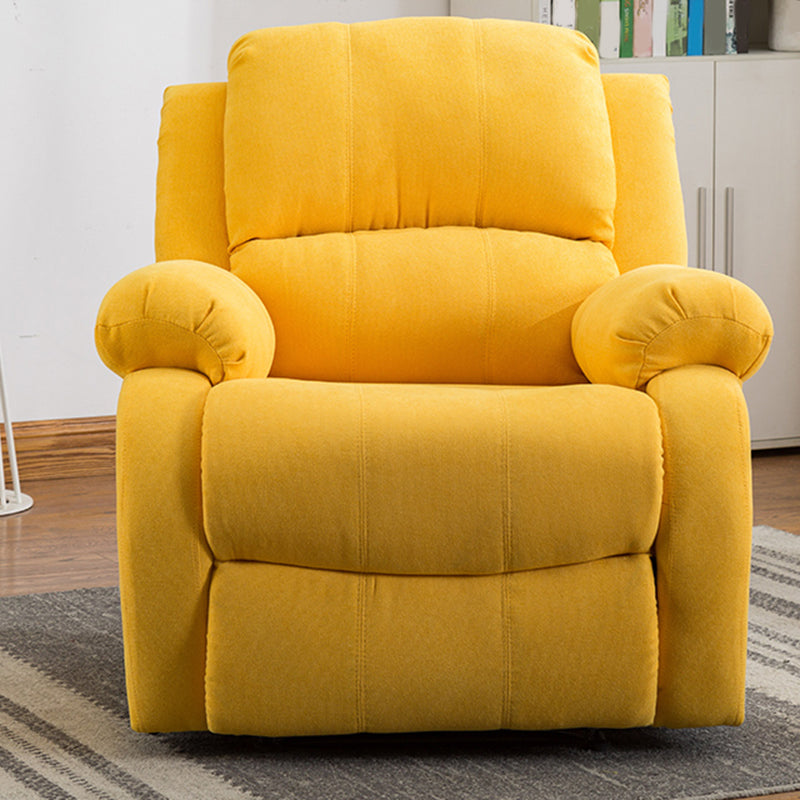 Traditional Swivel Rocker Standard Recliner 35.4" Wide Solid Color Recliner Chair Yellow Flannel Clearhalo 'Chairs & Seating' 'furn' 'furn_recliners' 'Furniture' 'Living Room Furniture' 'Recliners' 7238302