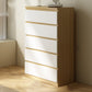 Modern Lingerie Chest Wood Vertical Storage Chest Dresser for Bedroom 31.5"L x 16"W x 48"H Natural Wood White Clearhalo 'Bedroom Furniture' 'Dressers & Chests' 'dressers_chests' 'furn' 'furn_dressers_chests' 'Furniture' 7238644