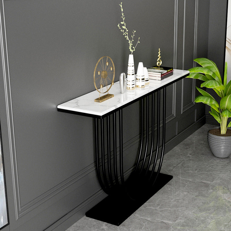 Tavolo della console in marmo glam tavolo accento console rettangolare per hall
