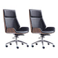 Modern Swivel Office Chair Executive High Back Managers Chair Black 2 Piece Set Clearhalo 'furn' 'furn_office_chair' 'Furniture' 'Office Chairs' 'Office Furniture' 'office_chair' 7238725