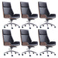 Modern Swivel Office Chair Executive High Back Managers Chair Black 6 Piece Set Clearhalo 'furn' 'furn_office_chair' 'Furniture' 'Office Chairs' 'Office Furniture' 'office_chair' 7238730
