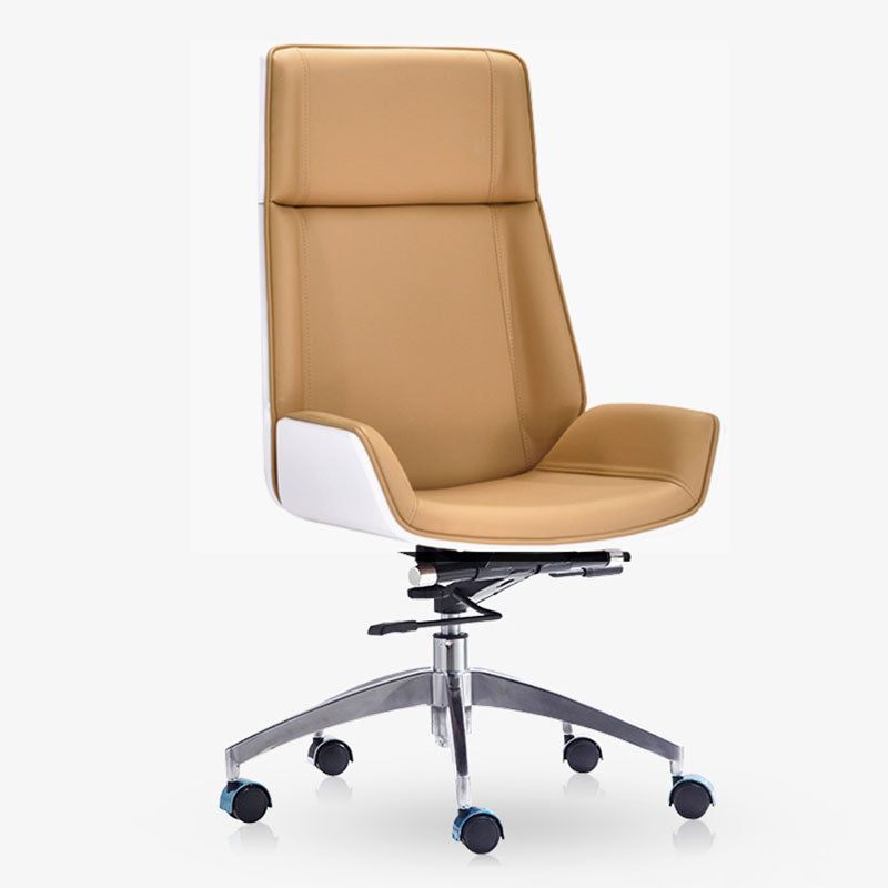 Modern Swivel Office Chair Executive High Back Managers Chair Khaki 1 Piece Clearhalo 'furn' 'furn_office_chair' 'Furniture' 'Office Chairs' 'Office Furniture' 'office_chair' 7238733