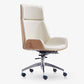 Modern Swivel Office Chair Executive High Back Managers Chair Off-White 1 Piece Clearhalo 'furn' 'furn_office_chair' 'Furniture' 'Office Chairs' 'Office Furniture' 'office_chair' 7238743