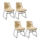 Armless Office Chair No Distressing Modern Ergonomic Desk Chair Off-White 4 Piece Set Casters Not Included Clearhalo 'furn' 'furn_office_chair' 'Furniture' 'Office Chairs' 'Office Furniture' 'office_chair' 7238815