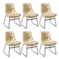 Armless Office Chair No Distressing Modern Ergonomic Desk Chair Off-White 6 Piece Set Casters Not Included Clearhalo 'furn' 'furn_office_chair' 'Furniture' 'Office Chairs' 'Office Furniture' 'office_chair' 7238817