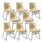 Armless Office Chair No Distressing Modern Ergonomic Desk Chair Off-White 8 Piece Set Casters Not Included Clearhalo 'furn' 'furn_office_chair' 'Furniture' 'Office Chairs' 'Office Furniture' 'office_chair' 7238819