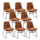 Armless Office Chair No Distressing Modern Ergonomic Desk Chair Brown 8 Piece Set Casters Not Included Clearhalo 'furn' 'furn_office_chair' 'Furniture' 'Office Chairs' 'Office Furniture' 'office_chair' 7238828