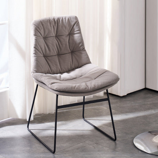 Armless Office Chair No Distressing Modern Ergonomic Desk Chair Grey 1 Piece Casters Not Included