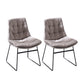 Armless Office Chair No Distressing Modern Ergonomic Desk Chair Grey 2 Piece Set Casters Not Included Clearhalo 'furn' 'furn_office_chair' 'Furniture' 'Office Chairs' 'Office Furniture' 'office_chair' 7238831