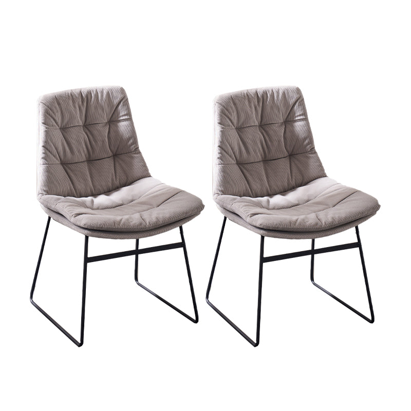 Armless Office Chair No Distressing Modern Ergonomic Desk Chair Grey 2 Piece Set Casters Not Included Clearhalo 'furn' 'furn_office_chair' 'Furniture' 'Office Chairs' 'Office Furniture' 'office_chair' 7238831