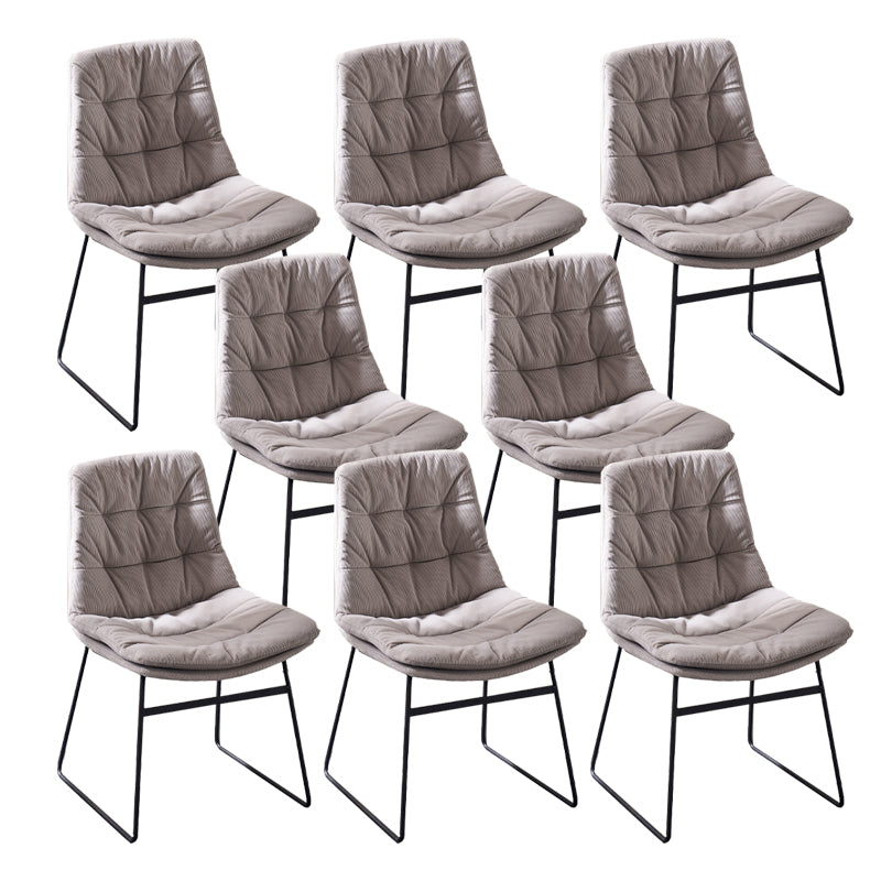 Armless Office Chair No Distressing Modern Ergonomic Desk Chair Grey 8 Piece Set Casters Not Included Clearhalo 'furn' 'furn_office_chair' 'Furniture' 'Office Chairs' 'Office Furniture' 'office_chair' 7238834