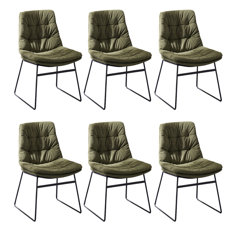 Armless Office Chair No Distressing Modern Ergonomic Desk Chair Green 6 Piece Set Casters Not Included Clearhalo 'furn' 'furn_office_chair' 'Furniture' 'Office Chairs' 'Office Furniture' 'office_chair' 7238843